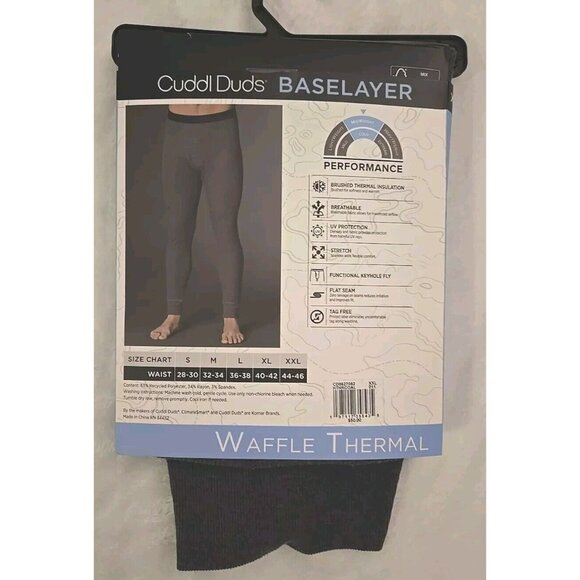 Mens Cuddl Duds Midweight Waffle Thermal Performance Base Layer Pant Size XXL - Picture 8 of 14